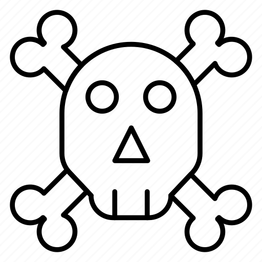 Skull, danger, skeleton, skull with crossbones, hazardous icon - Download on Iconfinder