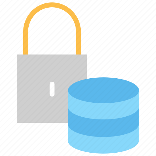 Data center, database protection, database security, locked, protected database icon - Download on Iconfinder