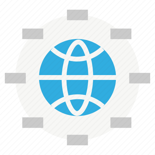 Data storage, distributed database, distributed server, globality icon - Download on Iconfinder