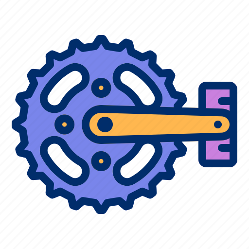 Bicycle, bike, crank, gear, pedal, set icon - Download on Iconfinder