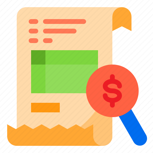 Invoice, payment, bill, shopping, search icon - Download on Iconfinder