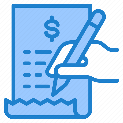 Bill, payment, sign, receipt, pen icon - Download on Iconfinder