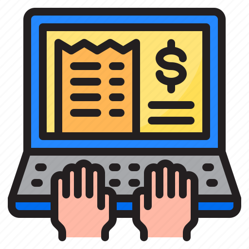 Electronic, bill, payment, finance, laptop icon - Download on Iconfinder