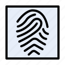fingerprint, identity, lock, security, verification