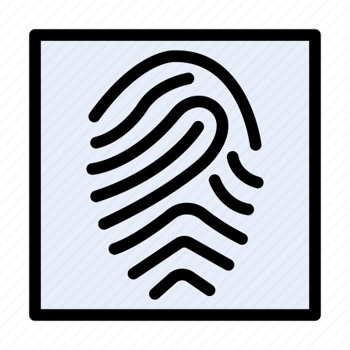Fingerprint, identity, lock, security, verification icon - Download on Iconfinder