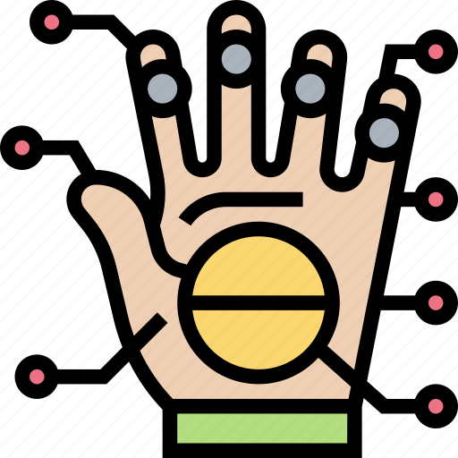 Finger, geometry, hand, dimension, recognition icon - Download on Iconfinder