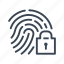fingerprint, biometric, identification, lock, security, protection 