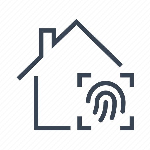 Smart, house, home, fingerprint, biometric, authentication, identification icon - Download on Iconfinder
