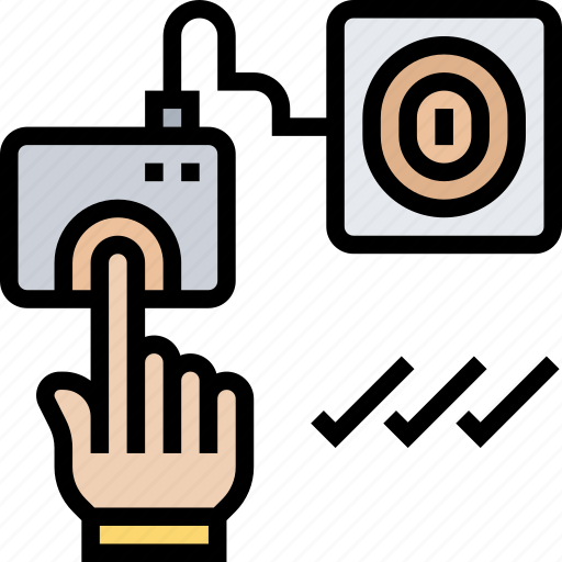 Fingerprint, recognition, fingers, click, signal icon - Download on Iconfinder
