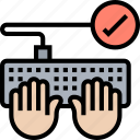 typing, keyboard, hands, test, computer