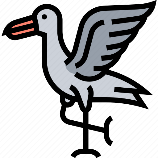 Stork, bird, grass, park, wild icon - Download on Iconfinder