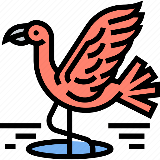 Flamingo, wildlife, animal, zoo, africa icon - Download on Iconfinder