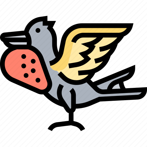 Frigatebird, bird, fauna, galapagos, inflate icon - Download on Iconfinder