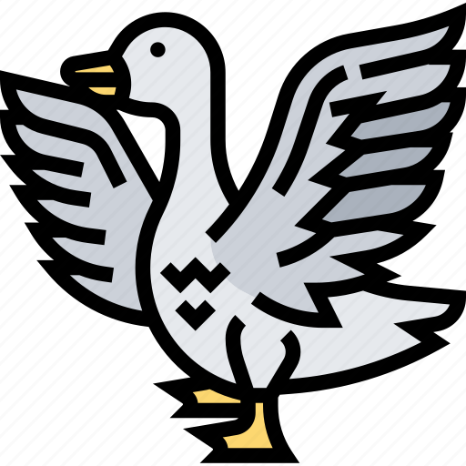 Goose, duck, domestic, waterfowl, animal icon - Download on Iconfinder