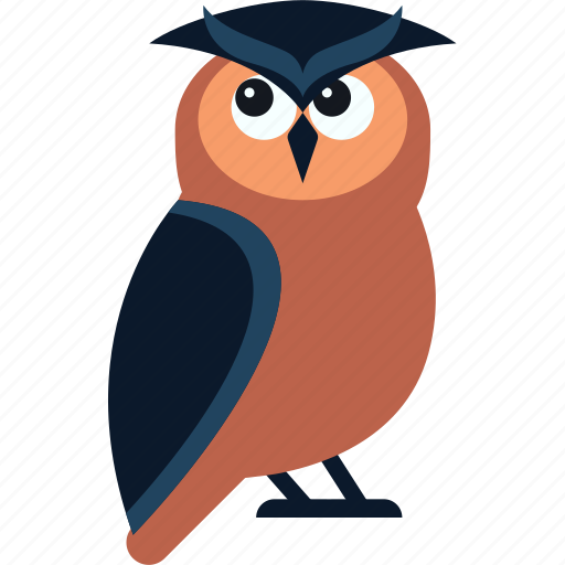 Bird, flat icons, owl, fly, night icon - Download on Iconfinder