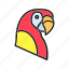 scarlet macaw, parrot, bird, macaw, feathercreature, pet, psittacines, petbird 
