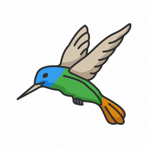 Animal, beating wing, bird, feather, flying bird, hummingbird, territorial icon - Download on Iconfinder