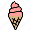 wafer, scoop, strawberry, ice cream, cake cones, cones, waffle, sweets, snack 
