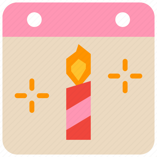 Calendar, candle, birthday, anniversary, congratulations, party, celebration icon - Download on Iconfinder