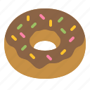 doughnut, donut, chocolate, bakery, baking, sprinkles, dessert, pastry, sweet