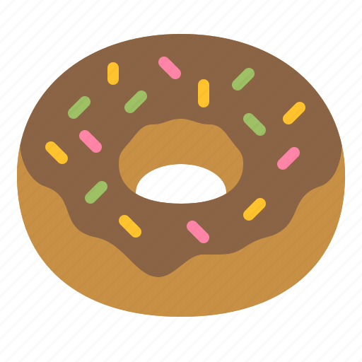 Doughnut, donut, chocolate, bakery, baking, sprinkles, dessert icon - Download on Iconfinder