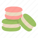 macaron, dessert, candy, sweetmeat, confection, cafe, sweet, meringue, snack