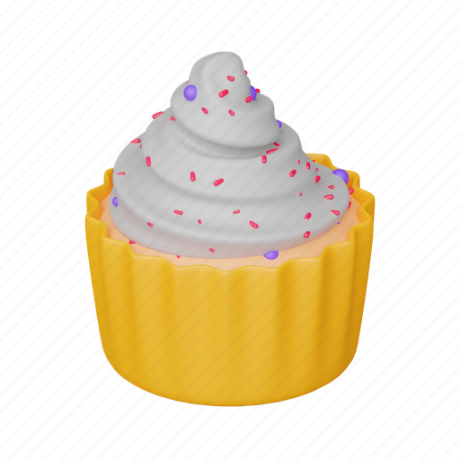 Cupcake, cake, birthdy, celebration 3D illustration - Download on Iconfinder