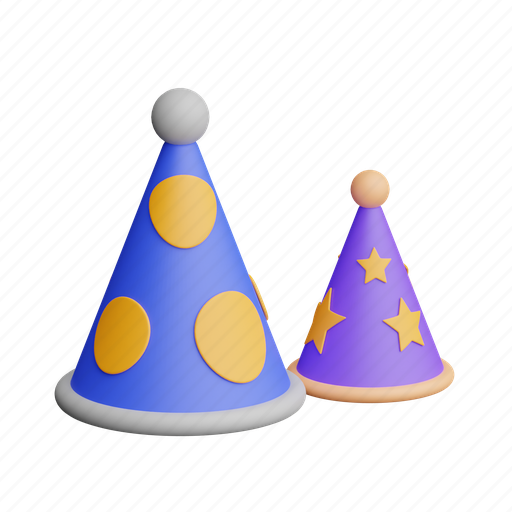 Party hat 3D illustration - Download on Iconfinder