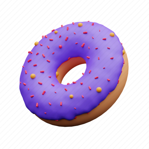 Donut, bakery, food, sweet, dessert, sweets 3D illustration - Download on Iconfinder