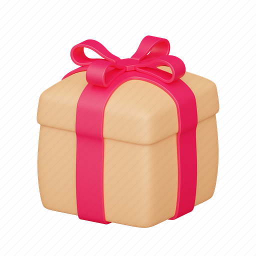 Present, birthday, christmas, celebration, package, box, gift box 3D illustration - Download on Iconfinder