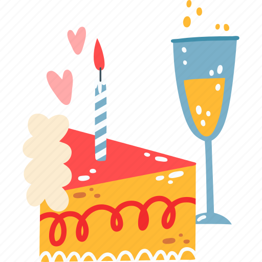 Birthday, cake, present, celebration, box, gift sticker - Download on Iconfinder