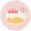 birthday, birthday cake, cake, candle, crown 
