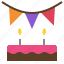 birthday, decoration, flag, happy, party 