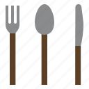 cake, dish, fork, spoon