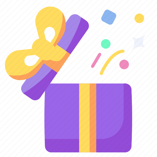 Gift, surprise, open, birthday, celebration icon - Download on Iconfinder