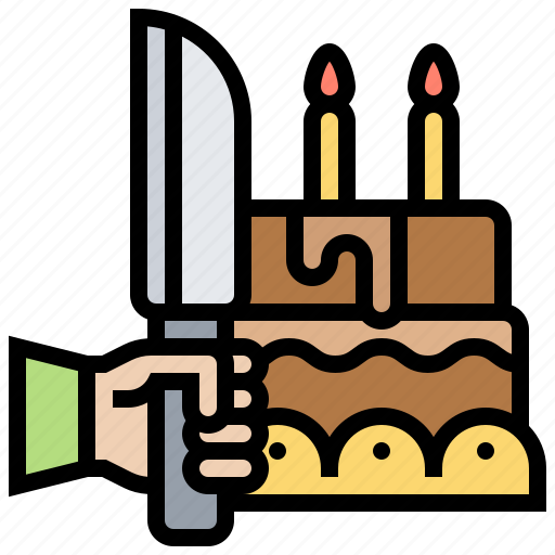 Cake, cutting, divide, knife, serve icon - Download on Iconfinder
