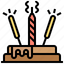 birthday, cake, candles, celebration, light
