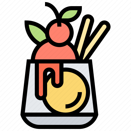 Cream, dessert, fruit, ice, scoop icon - Download on Iconfinder