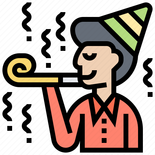 Blower, celebrate, glitter, joy, party icon - Download on Iconfinder