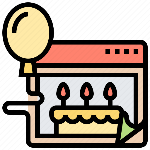 Anniversary, birthday, calendar, plan, schedule icon - Download on Iconfinder