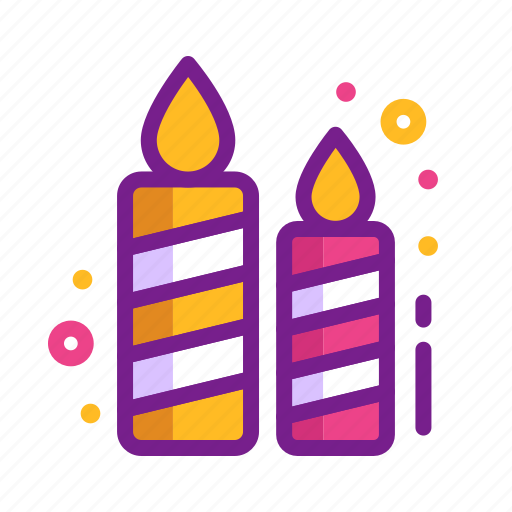 Birthday, candle, decoration, light, party icon - Download on Iconfinder