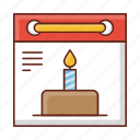 birthday, calendar, cake, celebration, date 