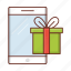 gift, mobile, present, surprise, box 