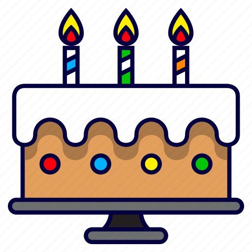 Birthday, cake, candles, food, party icon - Download on Iconfinder