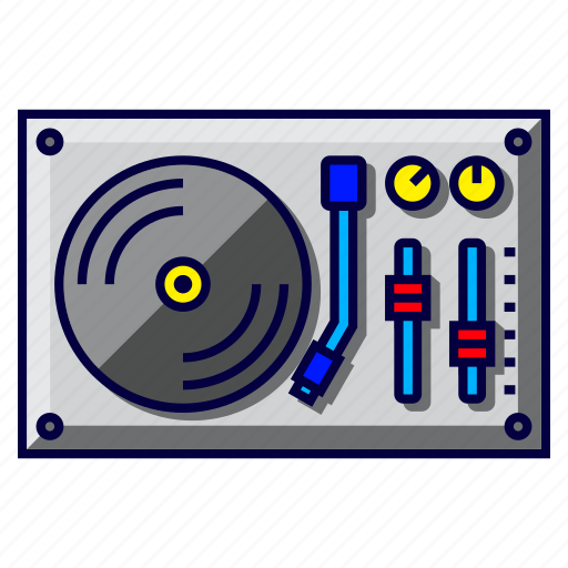 Dj, music, party, turntable, vinyl icon - Download on Iconfinder