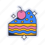 cake, slice, dessert, food, birthday 
