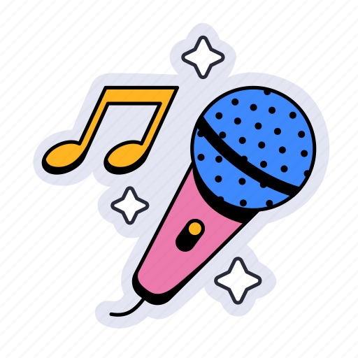 Karaoke, party, microphone, music, entertainment sticker - Download on Iconfinder