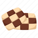 black, cookies, biscuits, baked, food, illustration, sticker, chocolate icon