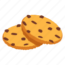 choco, chips, cookies, biscuits, baked, food, illustration, chocolate, sticker
