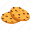 choco, chips, cookies, biscuits, baked, food, illustration, chocolate, sticker 